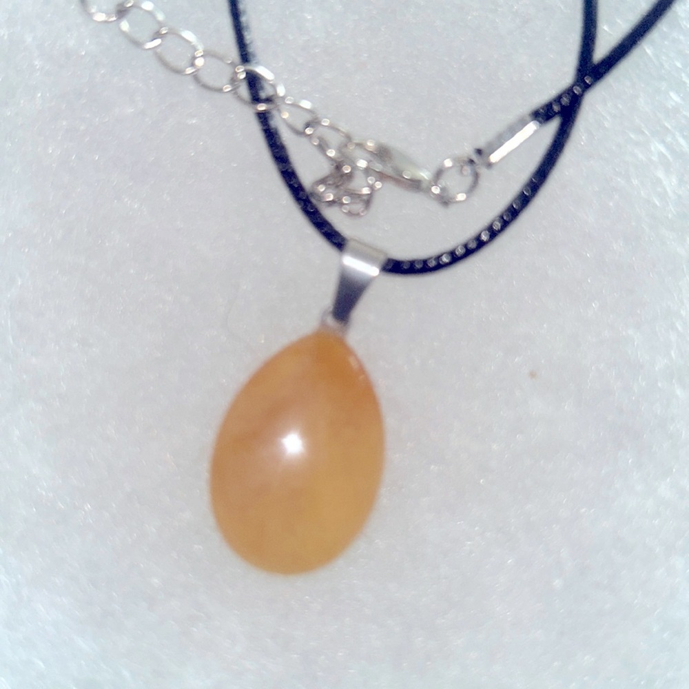 Boho hippie Agate Black Cord N…